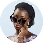 Profile portrait of Senegalese female model Kira