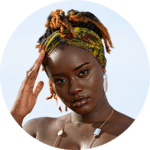 Profile portrait of Senegalese female model Yacine