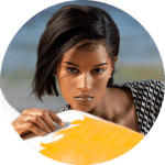 Profile portrait of Senegalese female model Dieyna